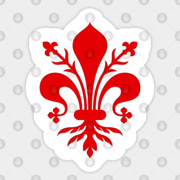 Florence Italy Fleur De Lis Sticker Sticker by aterkaderk